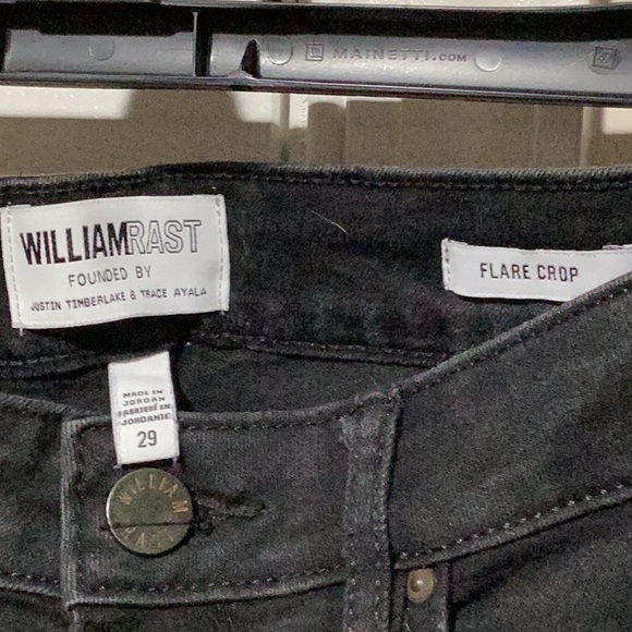 ⭐️ WilliamRast Black Flare Cropped Studded Jeans - Size 29 - Picture 3 of 9